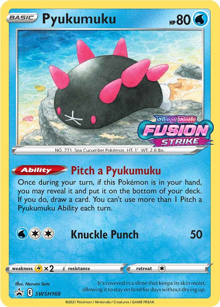 Pyukumuku (SWSH169) (Prerelease Promo) [Sword & Shield: Black Star Promos] | North Game Den