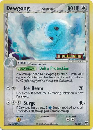 Dewgong (15/101) (Delta Species) (Stamped) [EX: Dragon Frontiers] | North Game Den