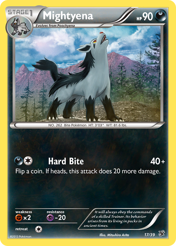 Mightyena (17/39) [XY: Kalos Starter Set] | North Game Den