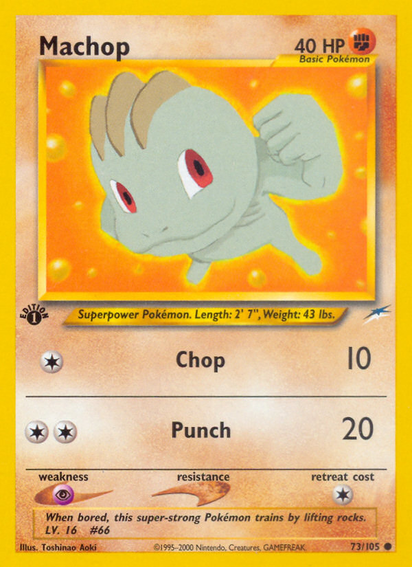 Machop (73/105) [Neo Destiny 1st Edition] | North Game Den