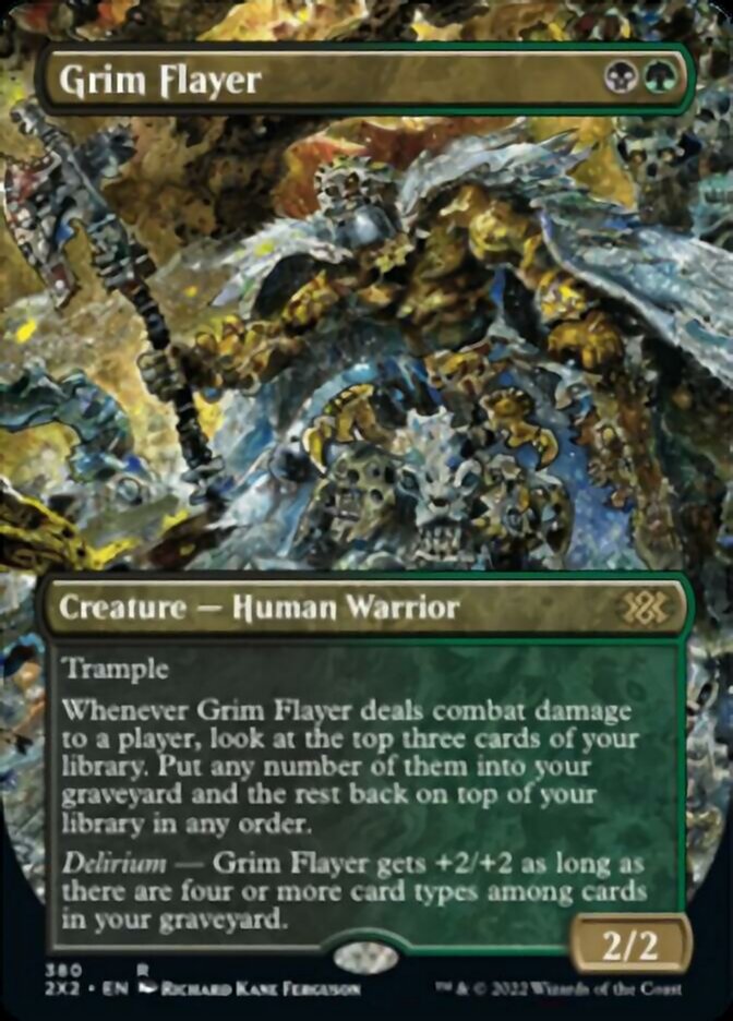 Grim Flayer (Borderless Alternate Art) [Double Masters 2022] | North Game Den