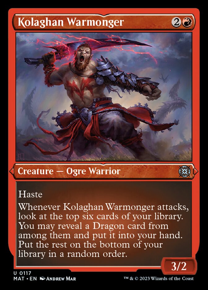 Kolaghan Warmonger (Foil Etched) [March of the Machine: The Aftermath] | North Game Den