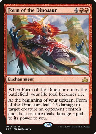 Form of the Dinosaur [Rivals of Ixalan] | North Game Den