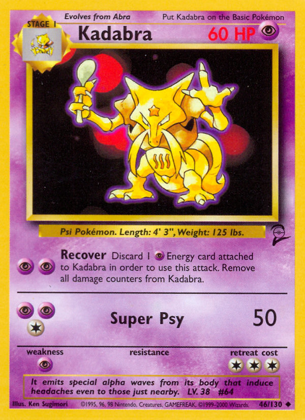 Kadabra (46/130) [Base Set 2] | North Game Den