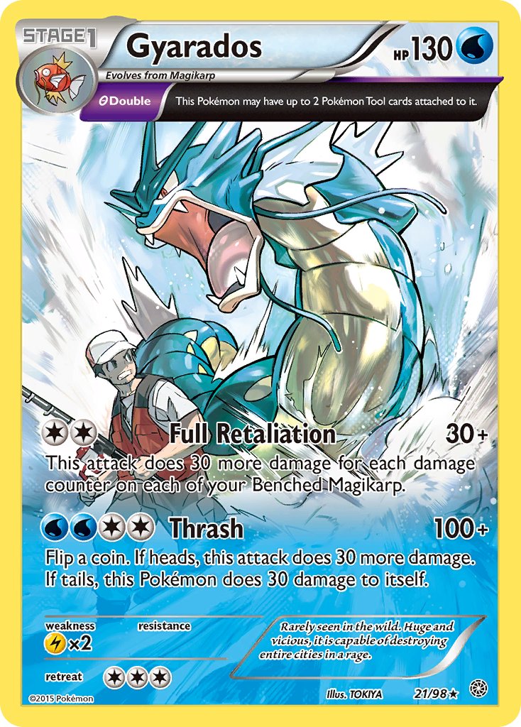 Gyarados (21/98) (Cosmos Holo) (Theme Deck Exclusive) [XY: Ancient Origins] | North Game Den