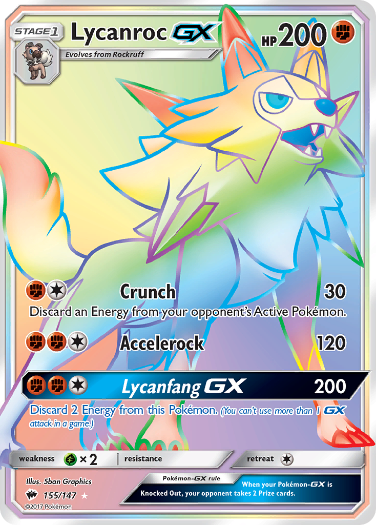 Lycanroc GX (155/147) [Sun & Moon: Burning Shadows] | North Game Den