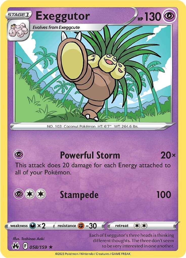 Exeggutor (058/159) [Sword & Shield: Crown Zenith] | North Game Den