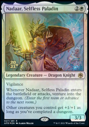 Nadaar, Selfless Paladin [Dungeons & Dragons: Adventures in the Forgotten Realms Prerelease Promos] | North Game Den