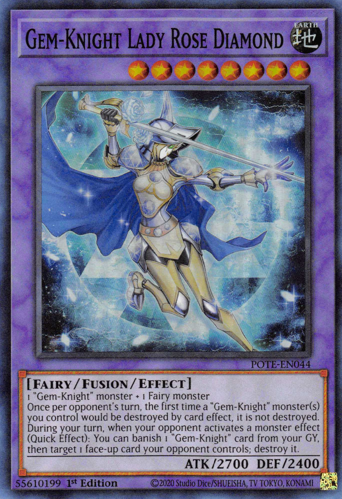 Gem-Knight Lady Rose Diamond [POTE-EN044] Super Rare | North Game Den