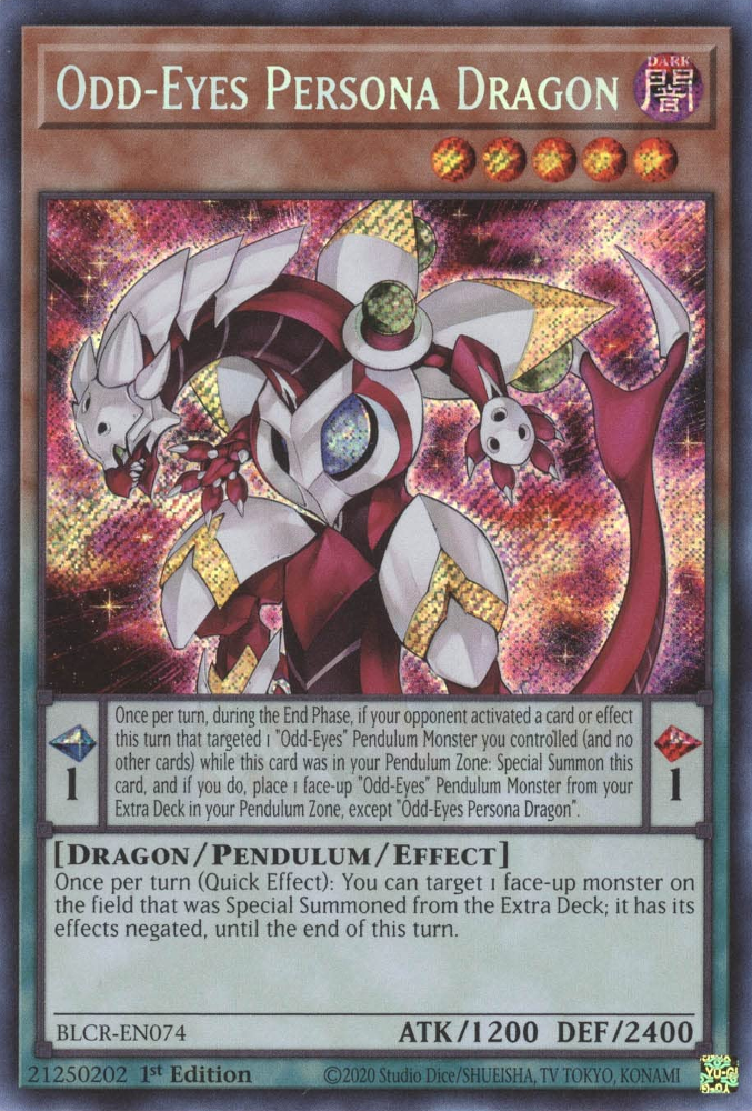 Odd-Eyes Persona Dragon [BLCR-EN074] Secret Rare | North Game Den