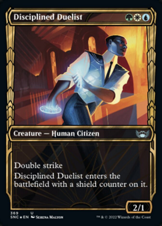 Disciplined Duelist (Showcase Golden Age Gilded Foil) [Streets of New Capenna] | North Game Den