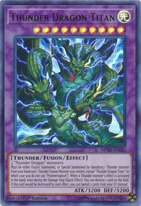 Thunder Dragon Titan [MP19-EN182] Ultra Rare | North Game Den