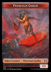 Rebel // Phyrexian Goblin Double-Sided Token [Phyrexia: All Will Be One Tokens] | North Game Den