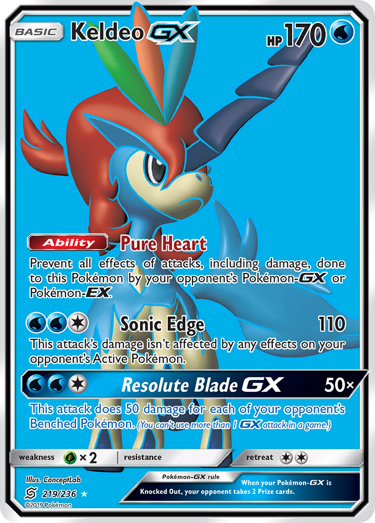 Keldeo GX (219/236) [Sun & Moon: Unified Minds] | North Game Den