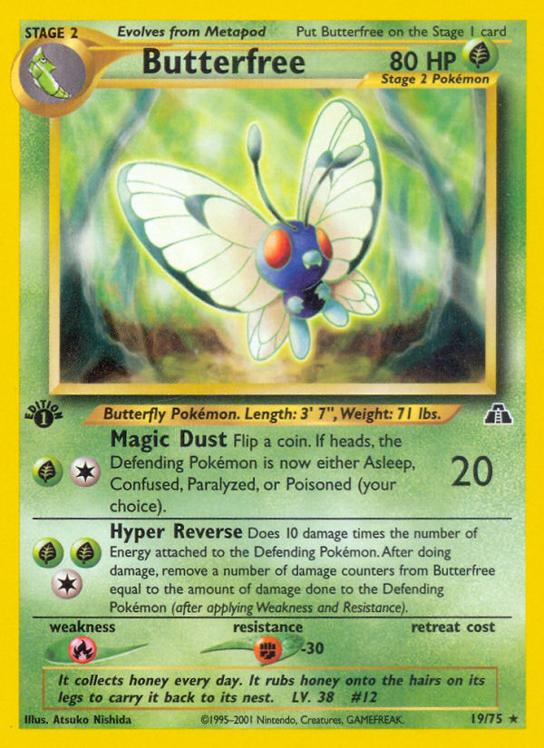 Butterfree (19/75) [Neo Discovery 1st Edition] | North Game Den