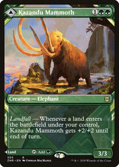 Kazandu Mammoth // Kazandu Valley (Showcase) [Zendikar Rising] | North Game Den