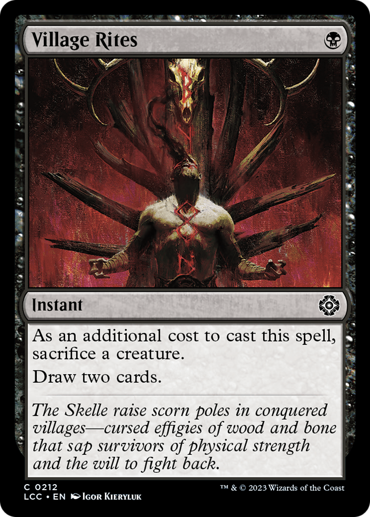 Village Rites [The Lost Caverns of Ixalan Commander] | North Game Den