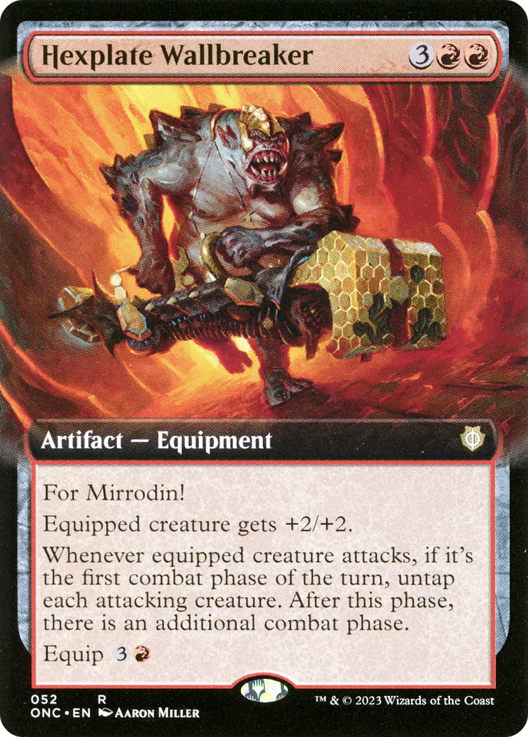 Hexplate Wallbreaker (Extended Art) [Phyrexia: All Will Be One Commander] | North Game Den