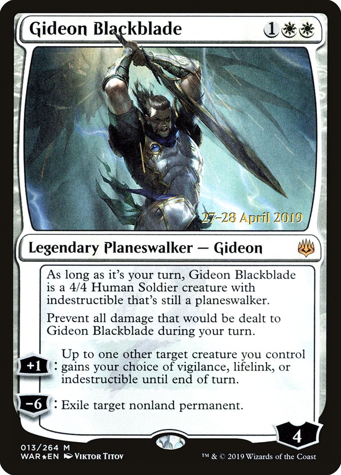 Gideon Blackblade  [War of the Spark Prerelease Promos] | North Game Den