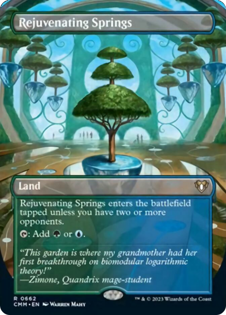 Rejuvenating Springs (Borderless Alternate Art) [Commander Masters] | North Game Den