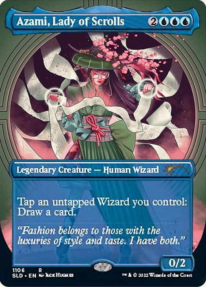 Azami, Lady of Scrolls (Borderless) [Secret Lair Drop Series] | North Game Den