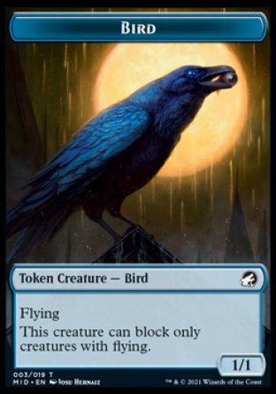 Bird Token [Innistrad: Midnight Hunt Tokens] | North Game Den