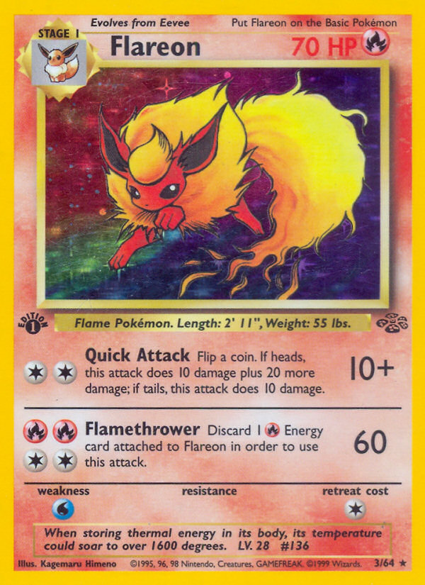 Flareon (3/64) [Jungle 1st Edition] | North Game Den