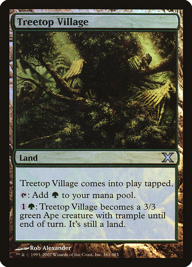 Treetop Village (Premium Foil) [Tenth Edition] | North Game Den