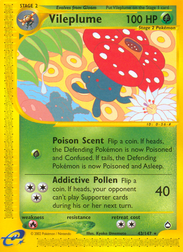 Vileplume (43/147) [Aquapolis] | North Game Den