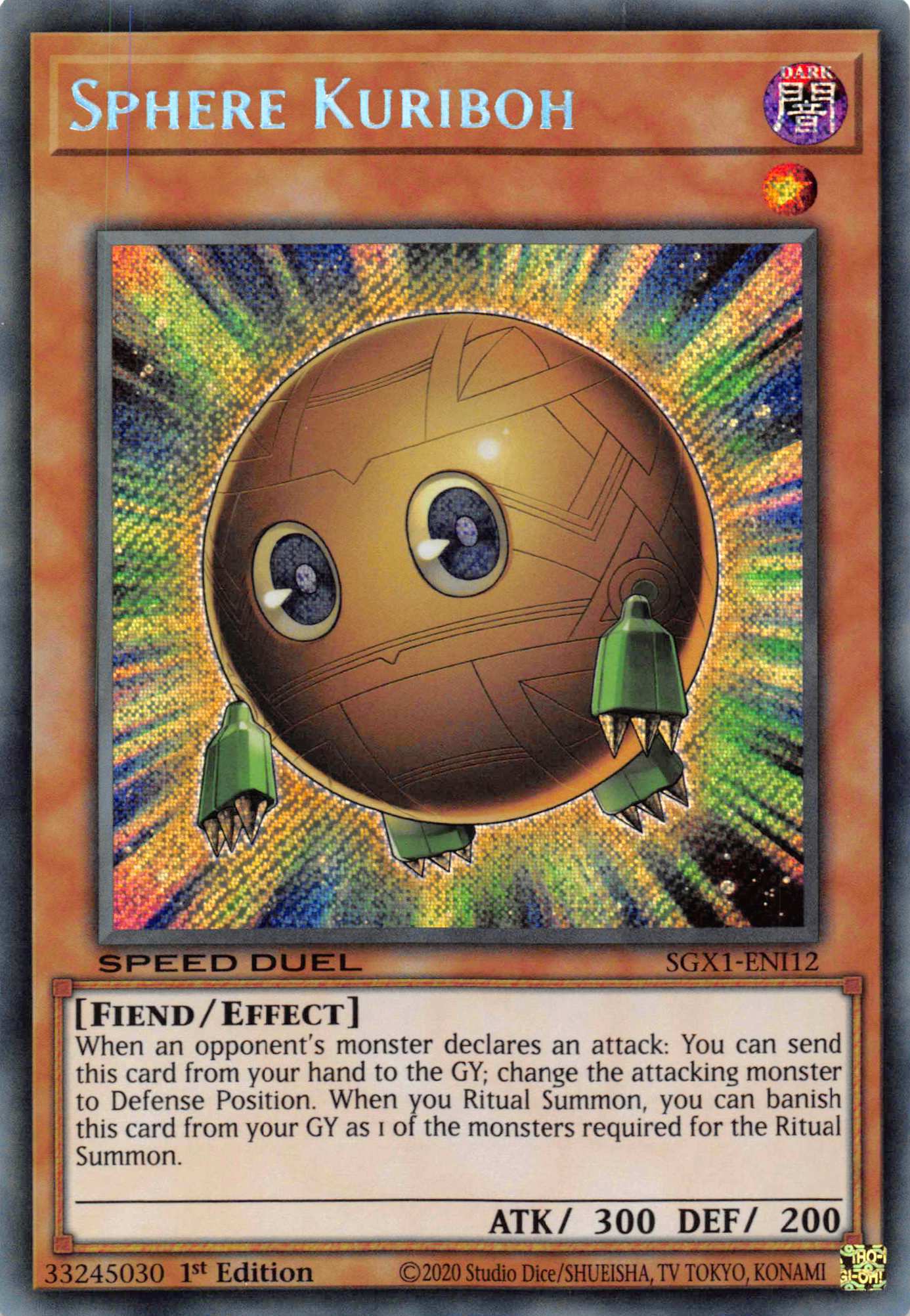 Sphere Kuriboh [SGX1-ENI12] Secret Rare | North Game Den