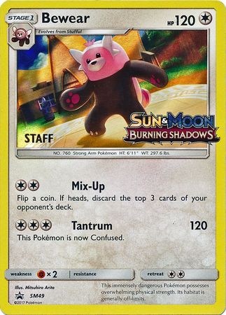 Bewear (SM49) (Staff Prerelease Promo) [Sun & Moon: Black Star Promos] | North Game Den