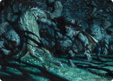 Unnatural Moonrise Art Card [Innistrad: Midnight Hunt Art Series] | North Game Den