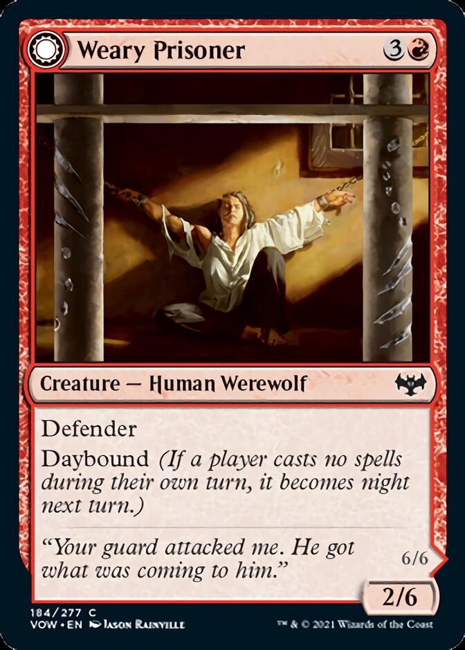 Weary Prisoner // Wrathful Jailbreaker [Innistrad: Crimson Vow] | North Game Den