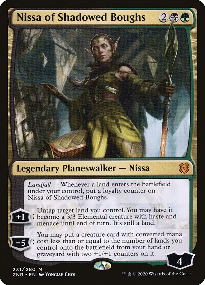 Nissa of Shadowed Boughs [Zendikar Rising] | North Game Den