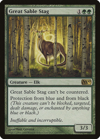 Great Sable Stag [Magic 2010] | North Game Den