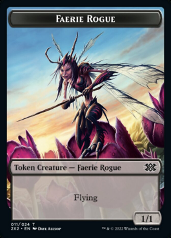Faerie Rogue // Soldier Double-sided Token [Double Masters 2022 Tokens] | North Game Den