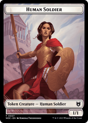 Pirate // Human Soldier Double-Sided Token [Wilds of Eldraine Commander Tokens] | North Game Den