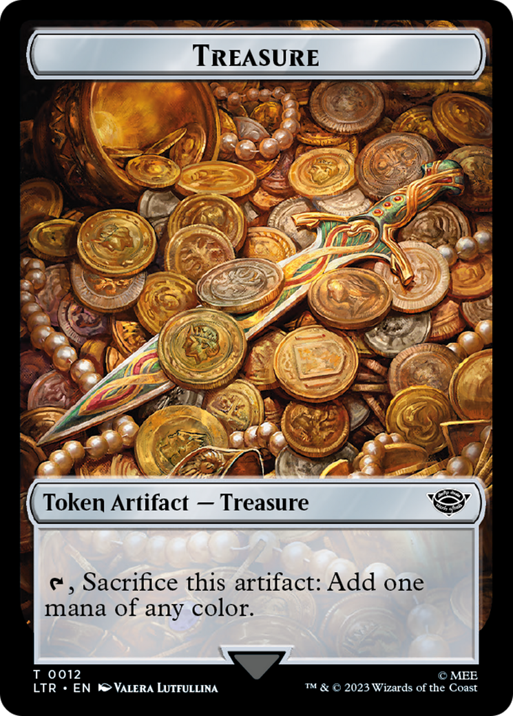 Halfling // Treasure Token [The Lord of the Rings: Tales of Middle-Earth Commander Tokens] | North Game Den