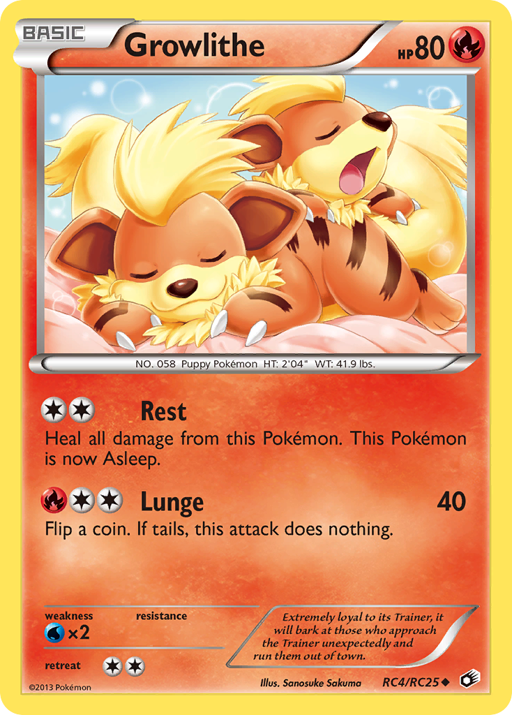 Growlithe (RC4/RC25) [Black & White: Legendary Treasures] | North Game Den