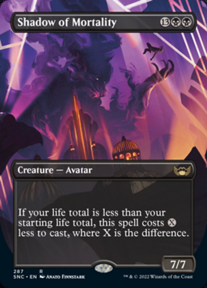 Shadow of Mortality (Borderless Alternate Art) [Streets of New Capenna] | North Game Den
