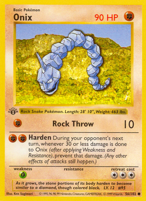 Onix (56/102) (Shadowless) [Base Set 1st Edition] | North Game Den