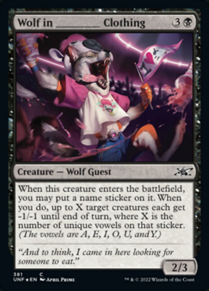 Wolf in _____ Clothing (Galaxy Foil) [Unfinity] | North Game Den