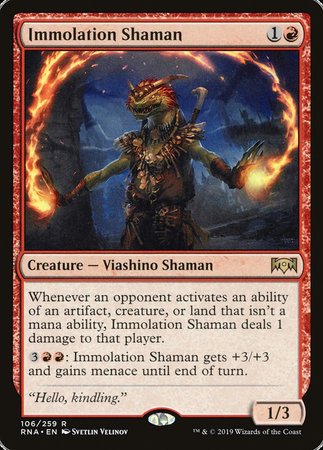 Immolation Shaman [Ravnica Allegiance] | North Game Den