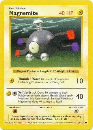 Magnemite (53/102) [Base Set Shadowless Unlimited] | North Game Den