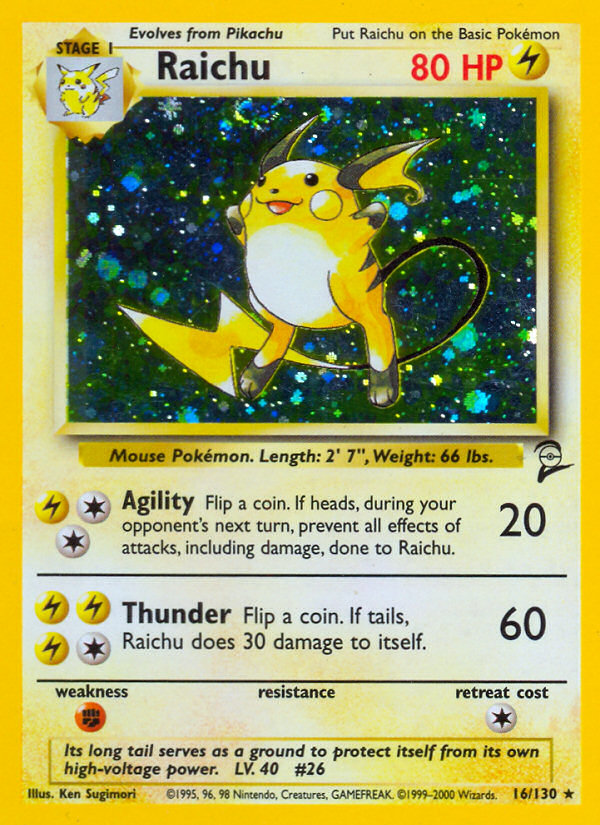 Raichu (16/130) [Base Set 2] | North Game Den