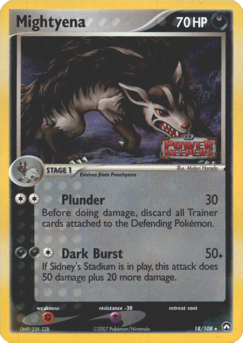 Mightyena (18/108) (Stamped) [EX: Power Keepers] | North Game Den