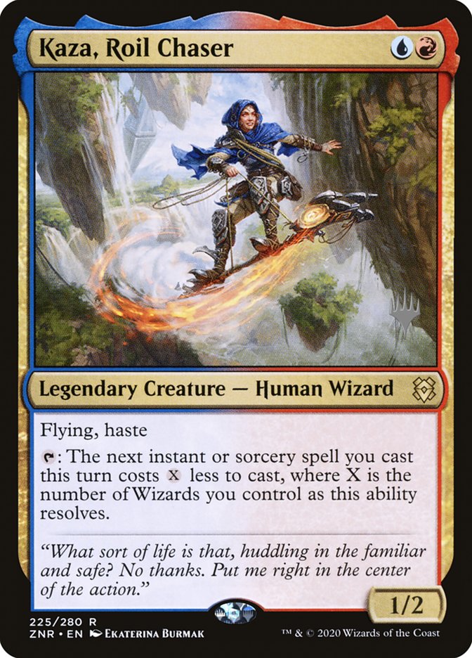 Kaza, Roil Chaser (Promo Pack) [Zendikar Rising Promos] | North Game Den