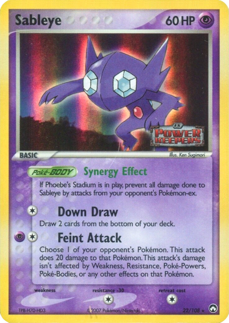 Sableye (22/108) (Stamped) [EX: Power Keepers] | North Game Den