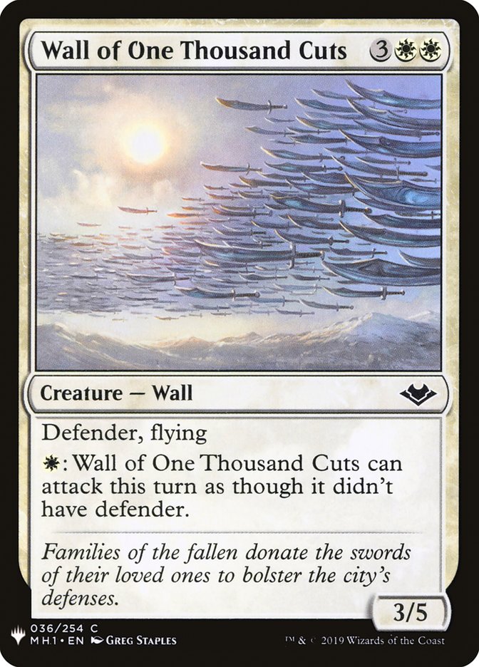 Wall of One Thousand Cuts [Mystery Booster] | North Game Den