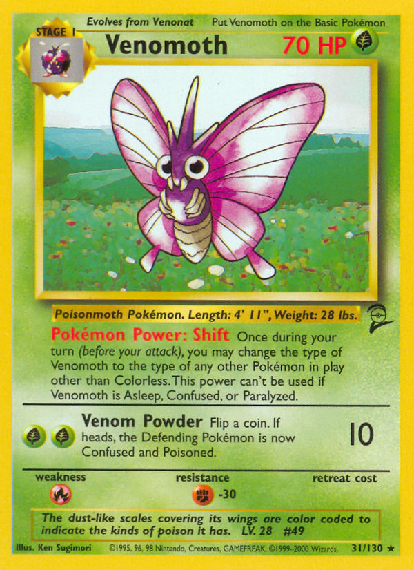 Venomoth (31/130) [Base Set 2] | North Game Den